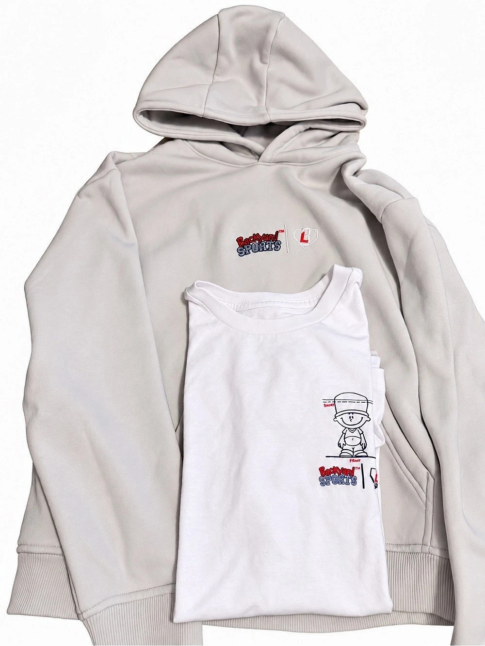 Backyard Sports Pablo Sanchez x Bigley Boys Large White & Gray Set Like New